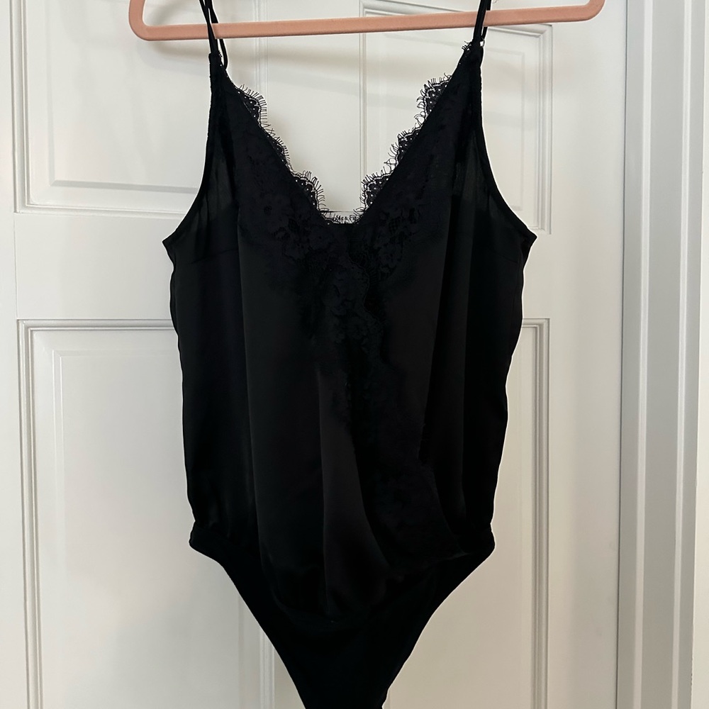 Abercrombie & Fitch Black Lace Bodysuit sz M